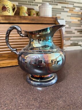 Vintage Viking Plate Silver Plated Copper Water Pitcher Made in Canada